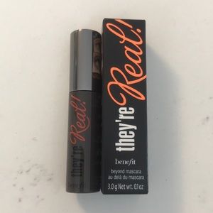 Travel size they’re real benefit mascara